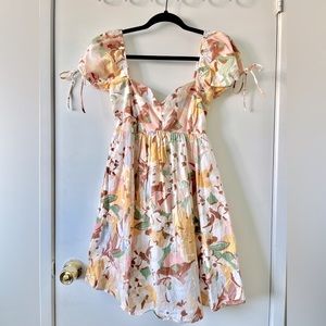 Abercrombie & Fitch Puff Sleeve Babydoll Mini Dress, Size small